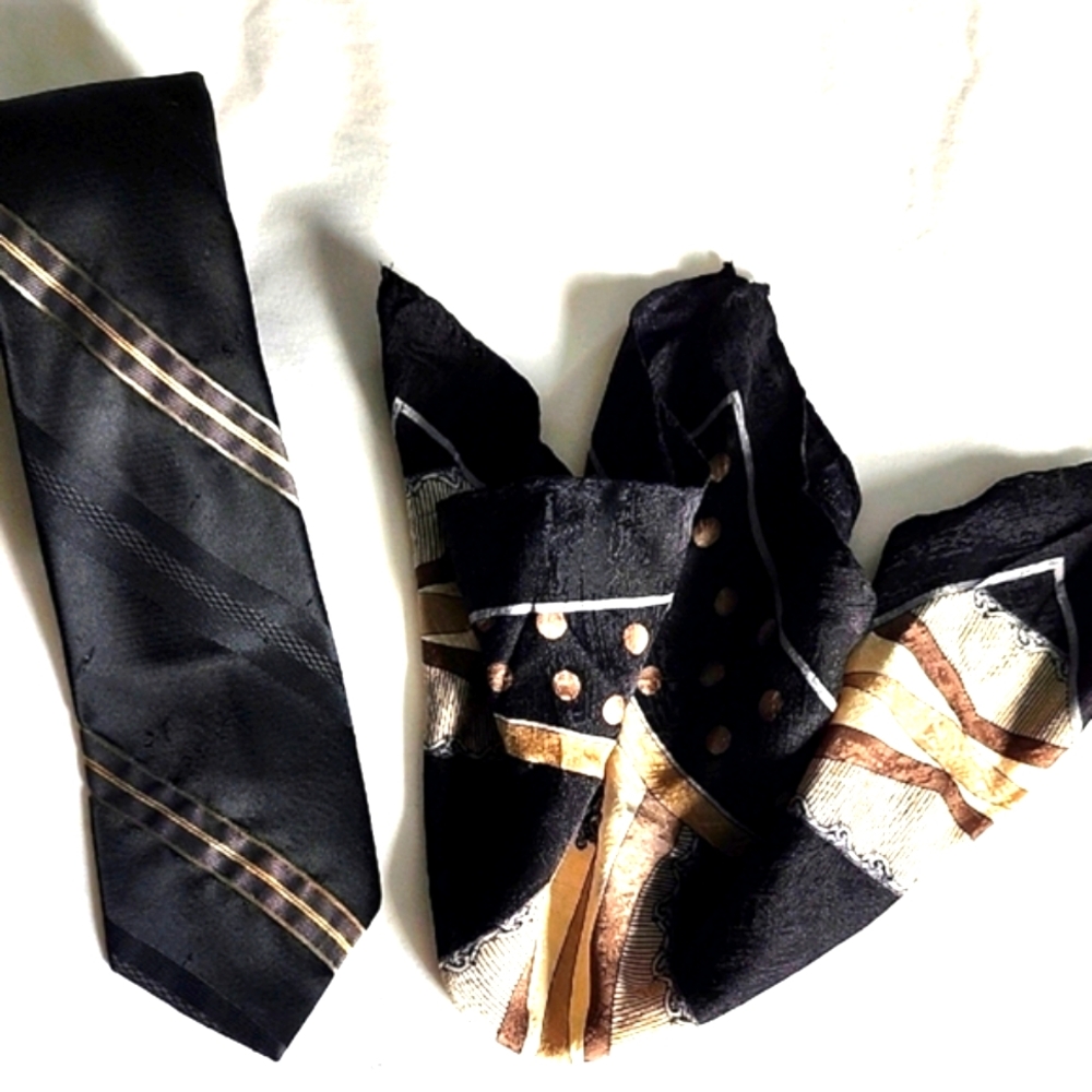Black Tie and Scarf Set